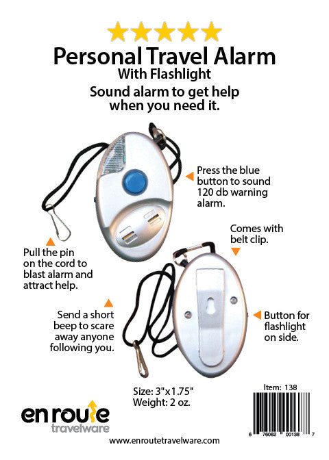 Personal Safety Alarm  (#138) - En Route Travelware