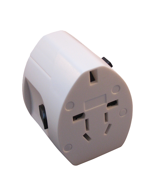 International Plug Adapter with 2 USB ports (#149) - En Route Travelware