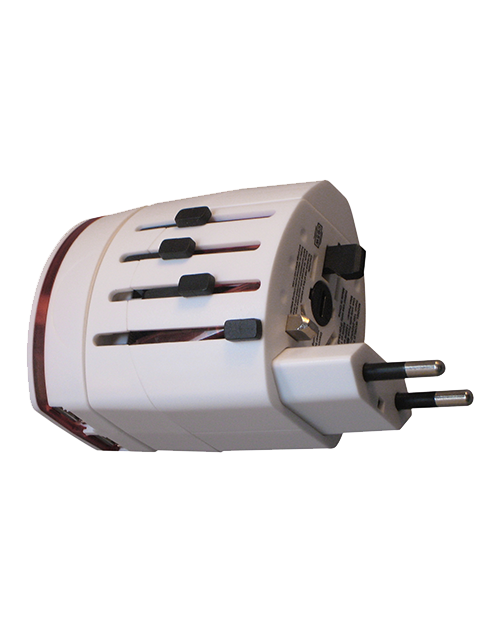 International Plug Adapter with 2 USB ports (#149) - En Route Travelware
