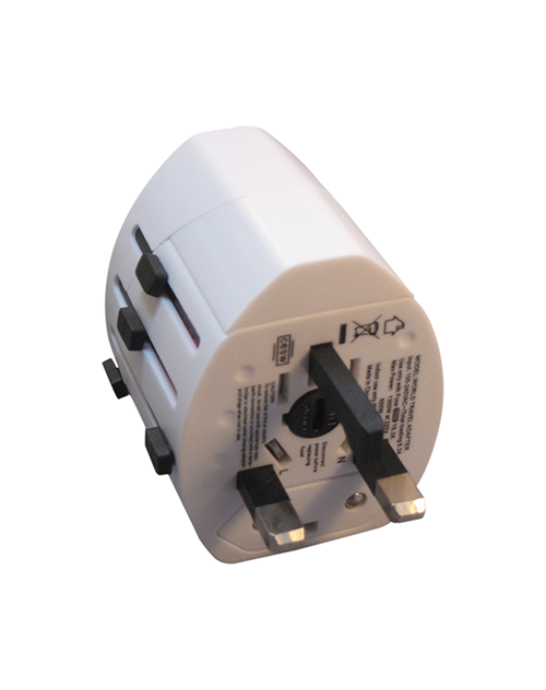 International Plug Adapter with 2 USB ports (#149) - En Route Travelware