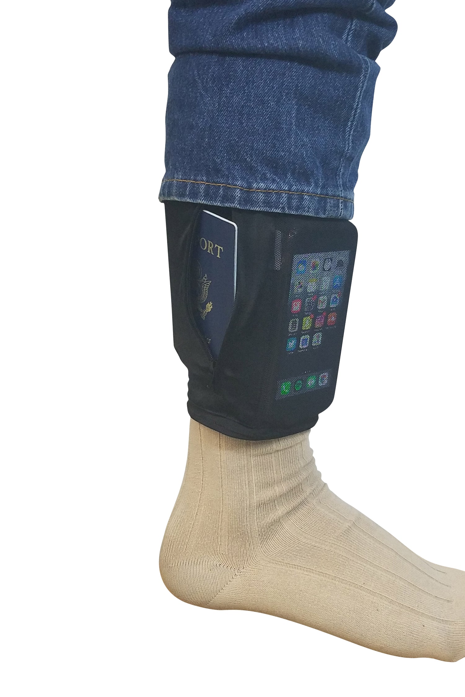 Leg Stash (#115)  Holds passport, phone, cash and valuables undercover. - En Route Travelware