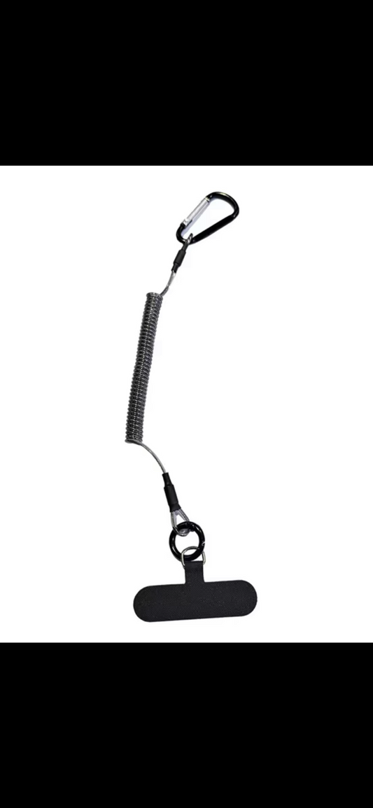 Steel coil tether for your phone