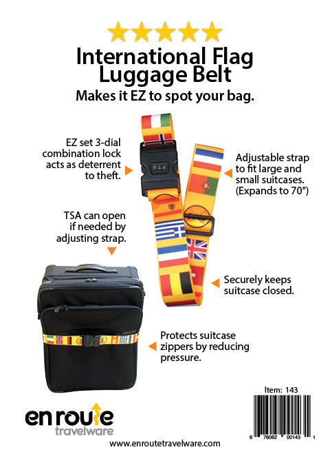 Luggage Belt with Lock (#143) - En Route Travelware 