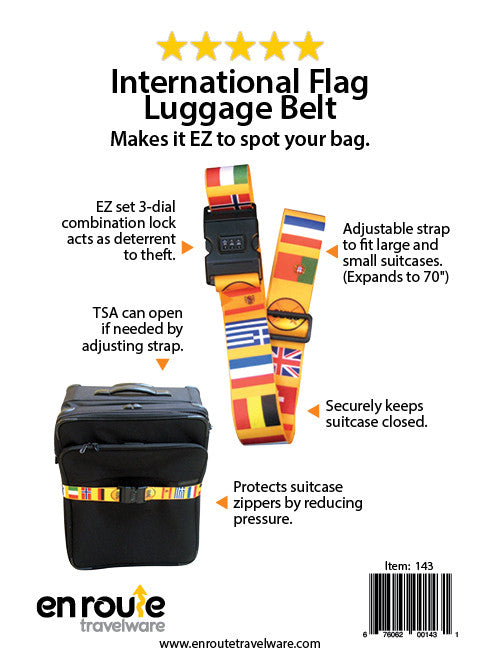 Luggage Belt with Lock (#143) - En Route Travelware