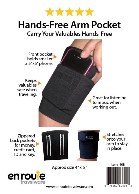 Hands Free Arm Pocket (#408) - En Route Travelware 