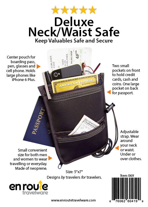 Travel Neck Wallet (#069) - En Route Travelware