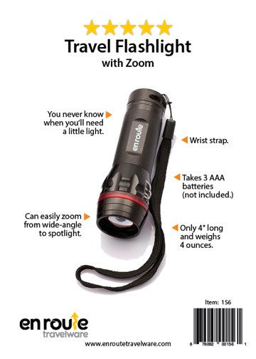 Flashlight with Zoom (#156) - En Route Travelware 