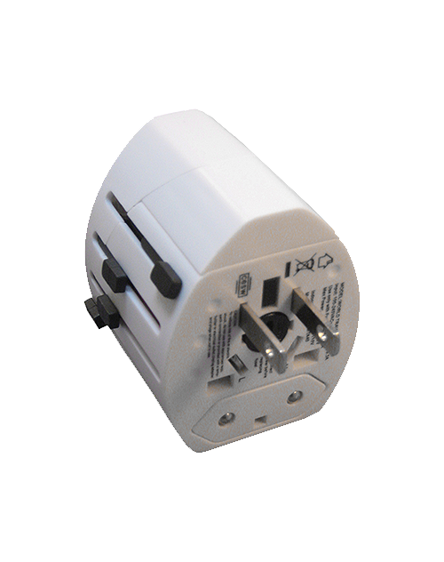 International Plug Adapter with 2 USB ports (#149) - En Route Travelware 