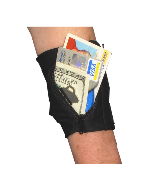 Hidden Arm Wallet Black (#061) - En Route Travelware 