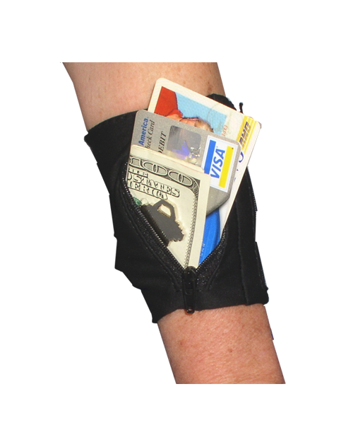 Hidden Arm Wallet Black (#061) - En Route Travelware